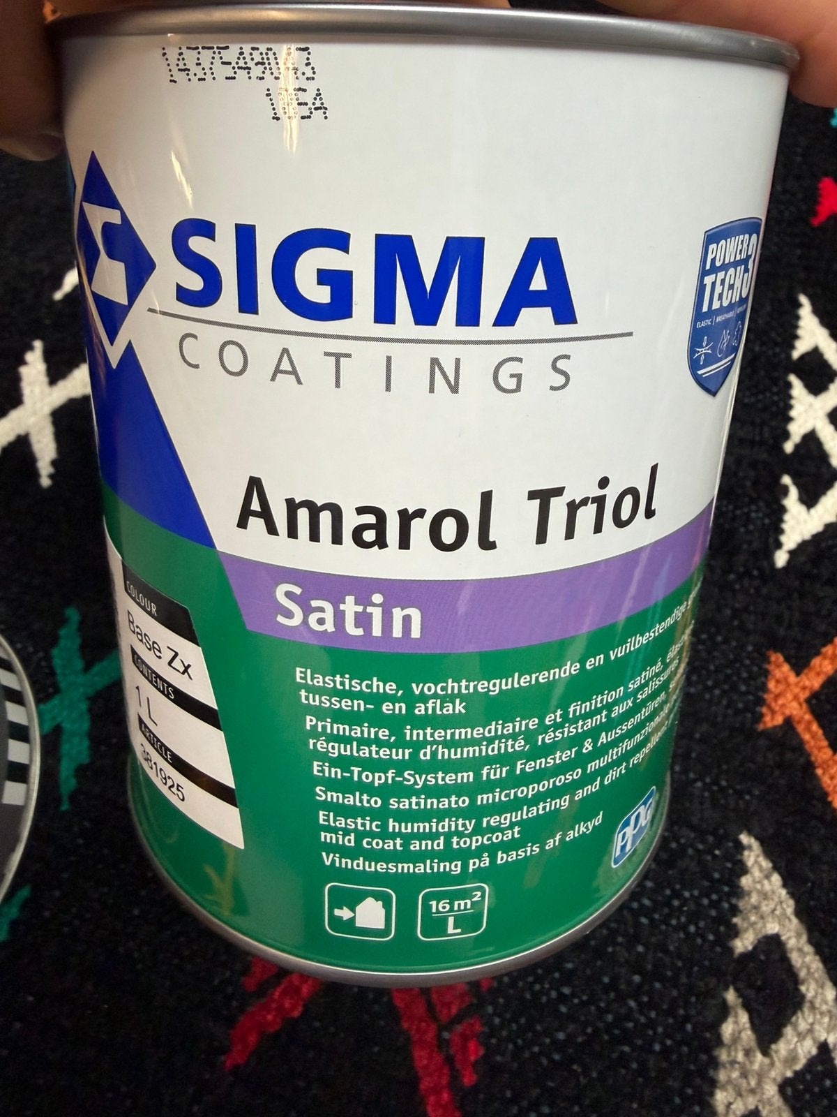 Sigma Amarol Triol speciaal blauwe lak 1liter, Hobby en Vrije tijd, Schilderen, Ophalen of Verzenden, Nieuw
