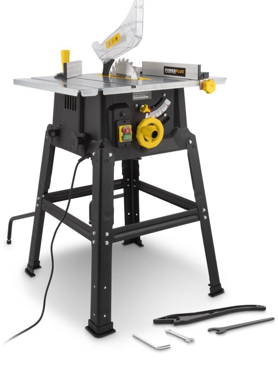 Powerplus tafelzaag - 4800W Ø210m - 479x469mm, Ophalen, Zo goed als nieuw, 1200 watt of meer, 30 tot 70 mm