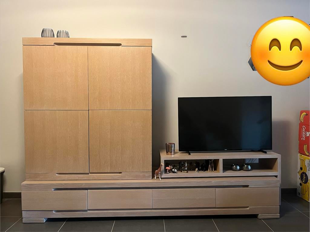 TV kast eiken, Huis en Inrichting, Kasten |Televisiemeubels, Zo goed als nieuw, Eikenhout, Ophalen