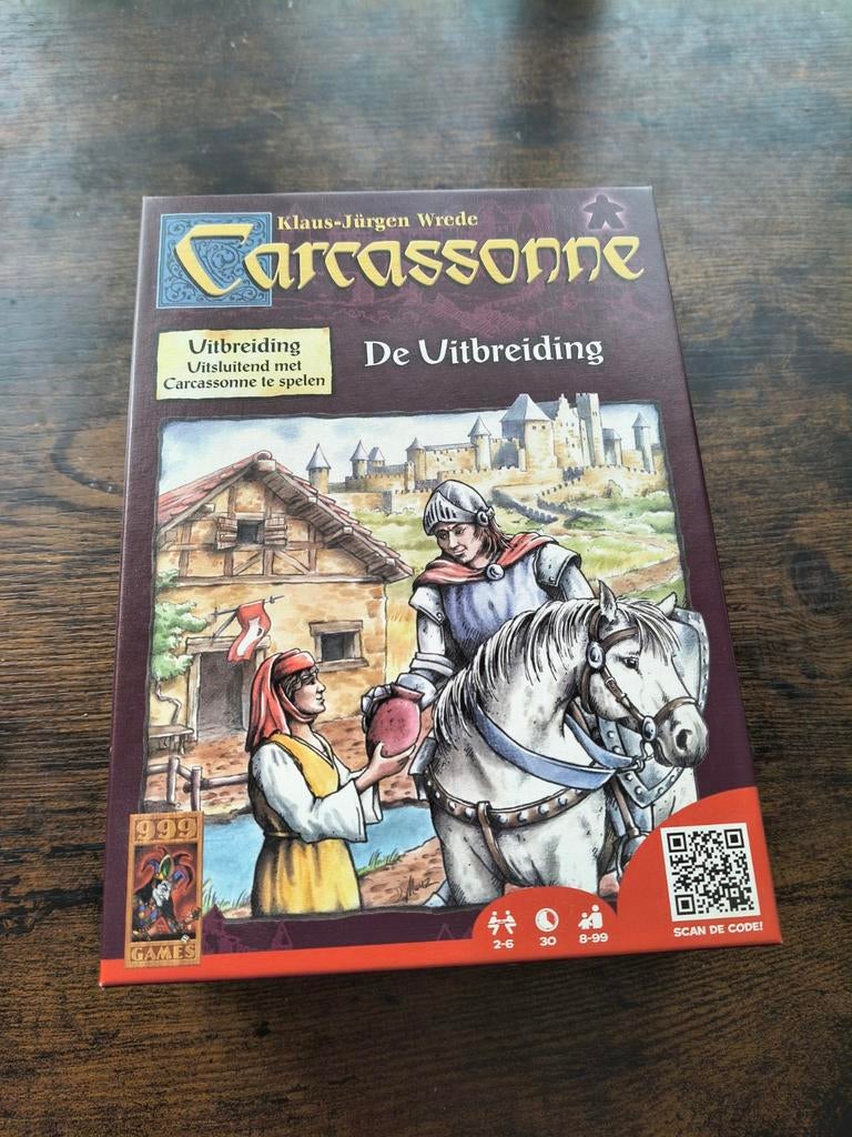 Carcassonne L'extension, Trois ou quatre joueurs, Enlèvement ou Envoi, Comme neuf, 999 Games