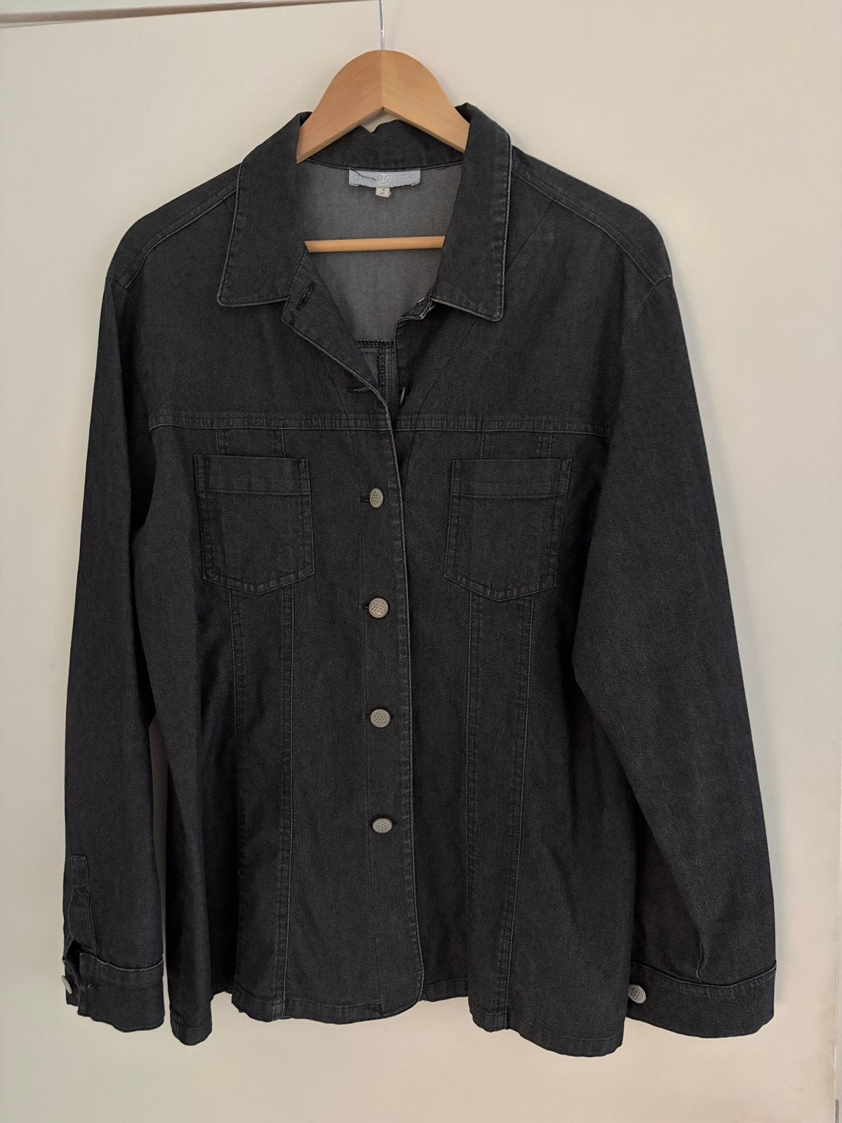 Hemd / vest in jeans voor dames maat 42, Enlèvement, Comme neuf, Taille 42/44 (L), Gris