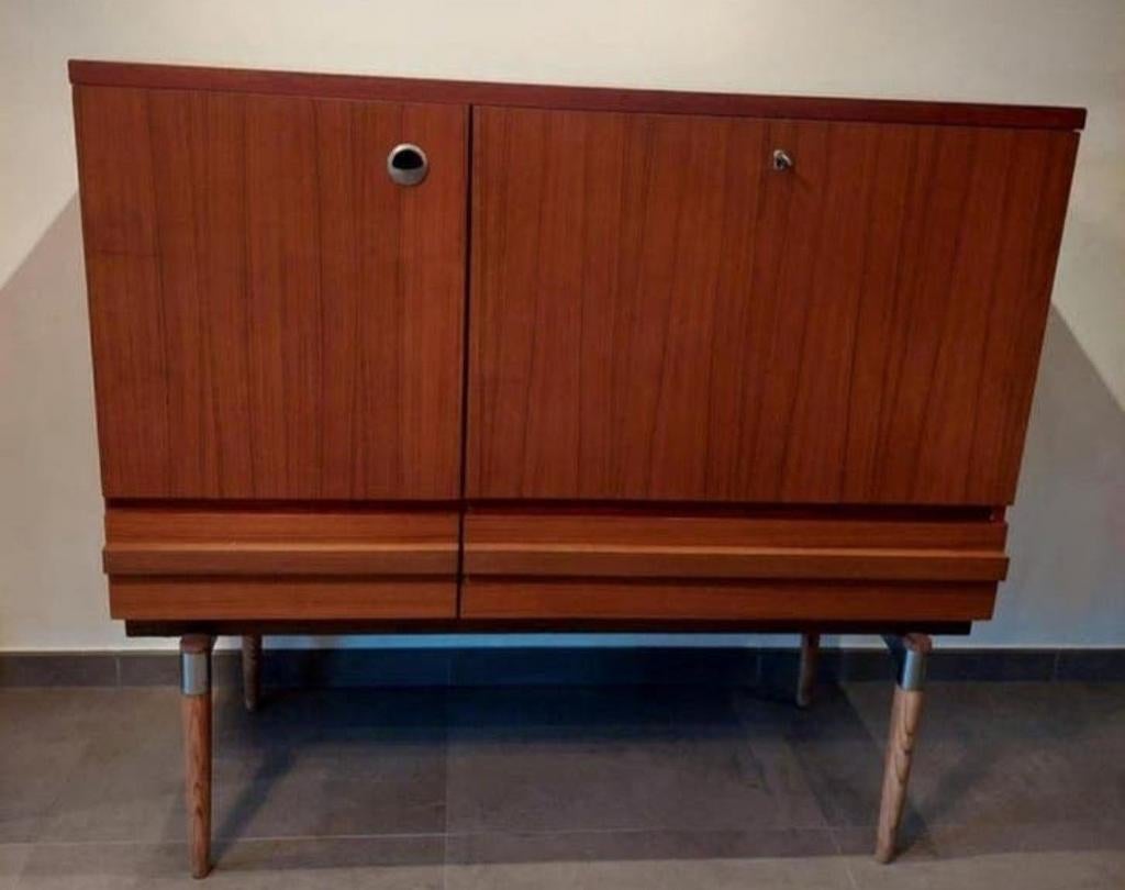 Vintage barkast L1,20m H 1,10m Br47cm, Huis en Inrichting, Kasten | Dressoirs, Ophalen