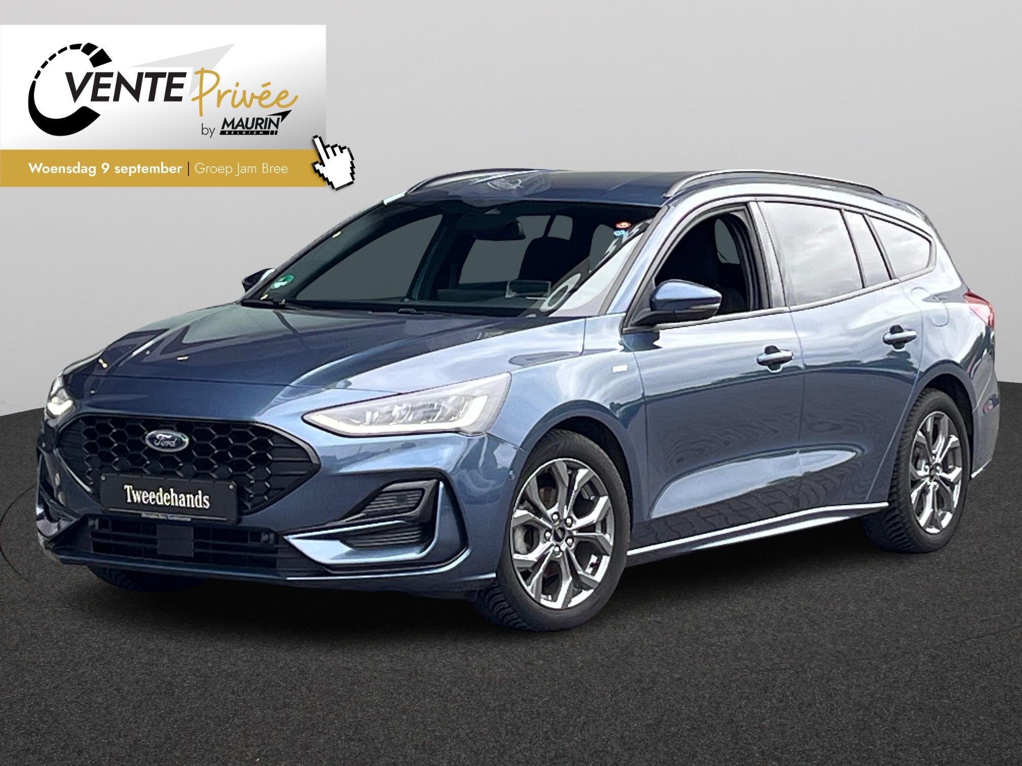 Ford Focus 1.0i EcoBoost MHEV 92kW ST-Line Design, Auto's, Ford, Stof, Blauw, 1000 cc, 1413 kg