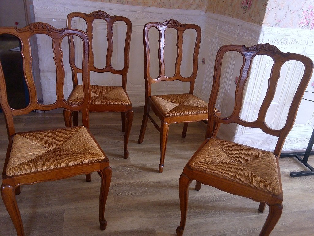 vend 6 chaises en chene, Maison & Meubles, Enlèvement, Utilisé, Bois