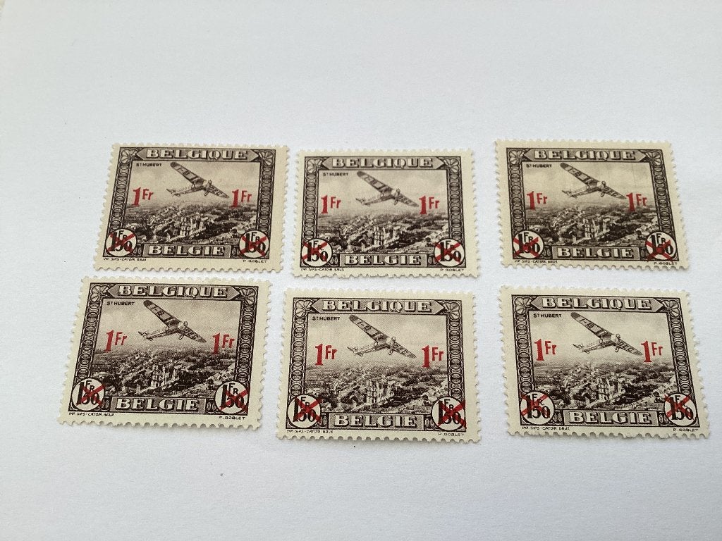 Lot 6 Postfris luchtpostzegel St Hubert 1935, Ophalen of Verzenden, Postfris, Luchtpostzegel, Postfris