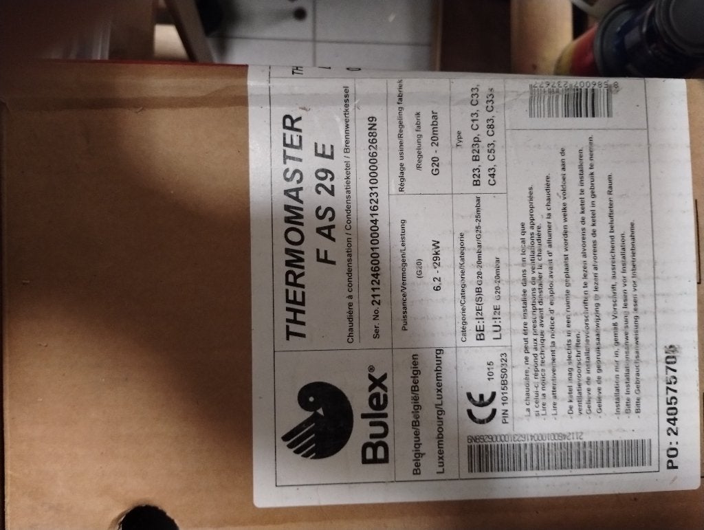 Bulex CV  ketel, Doe-het-zelf en Bouw, Ophalen, Aardgas, Nieuw, Boiler