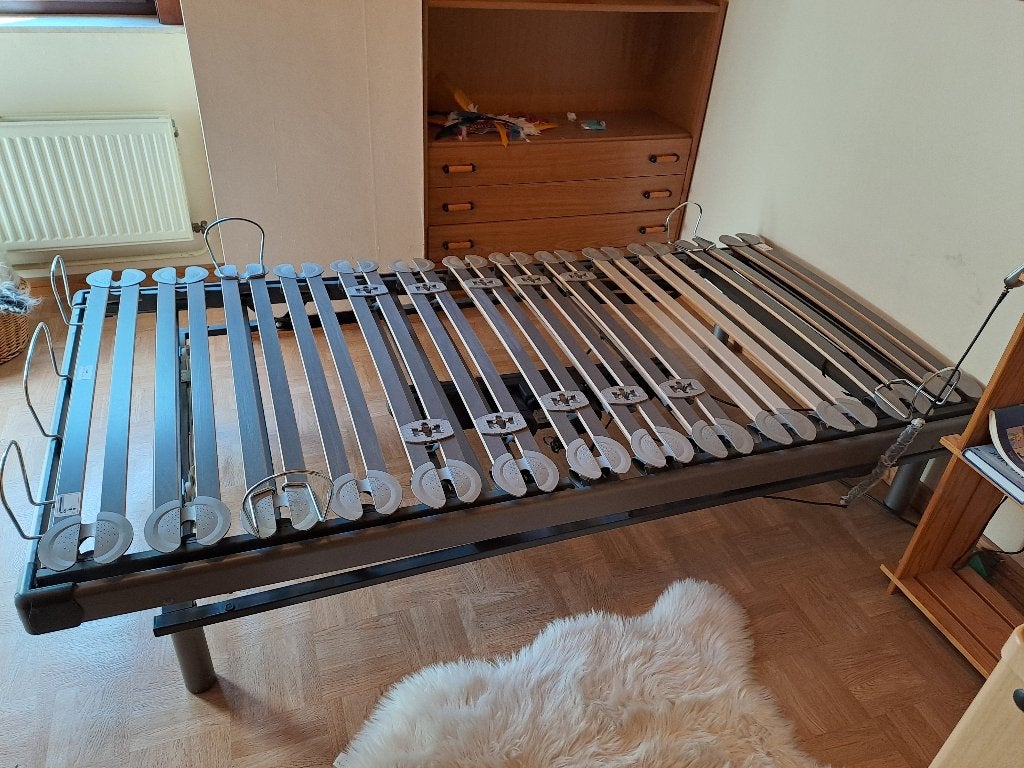 Verstelbaar bed, Ophalen, Eenpersoons, 200 cm, Metaal