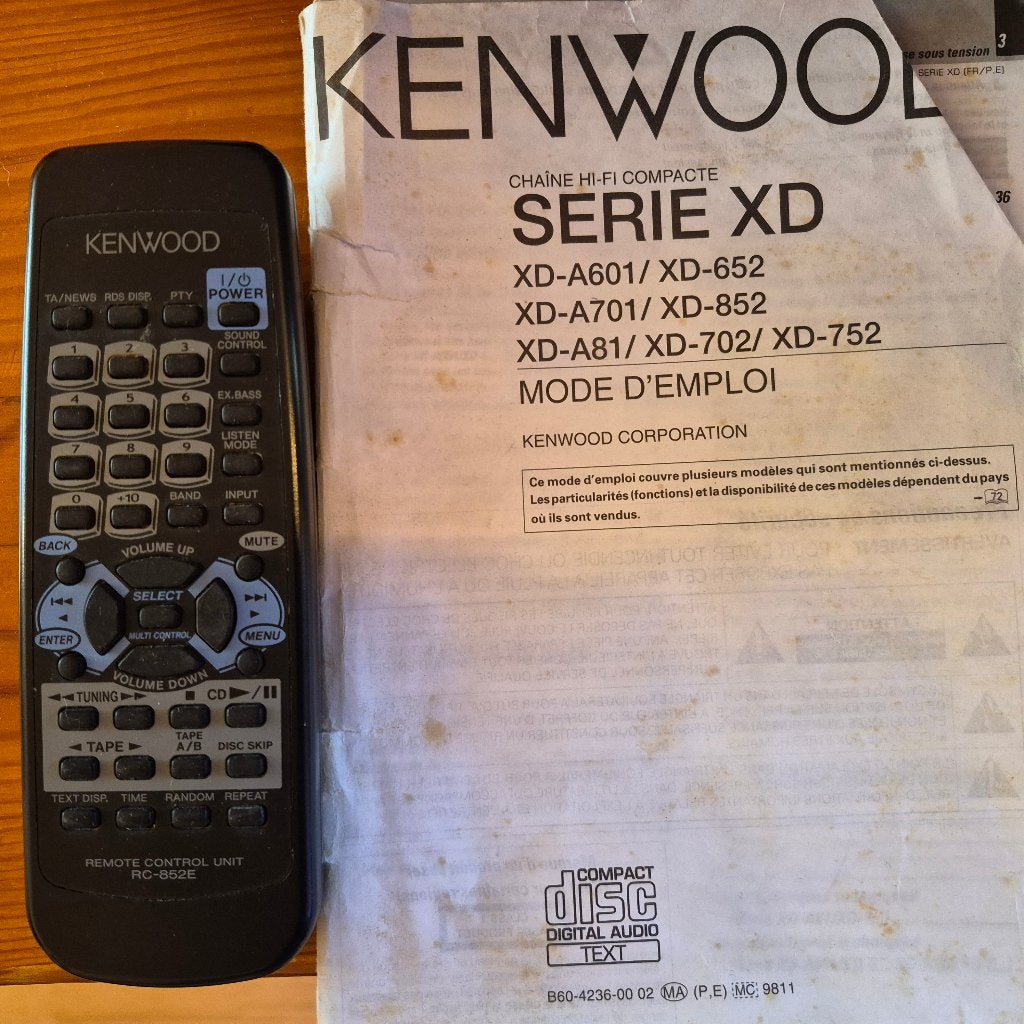 Chaîne Hi-Fi Kenwood XD-652 complète, TV, Hi-fi & Vidéo, Autres marques, Micro chaîne, Deck cassettes ou Lecteur-enregistreur de cassettes