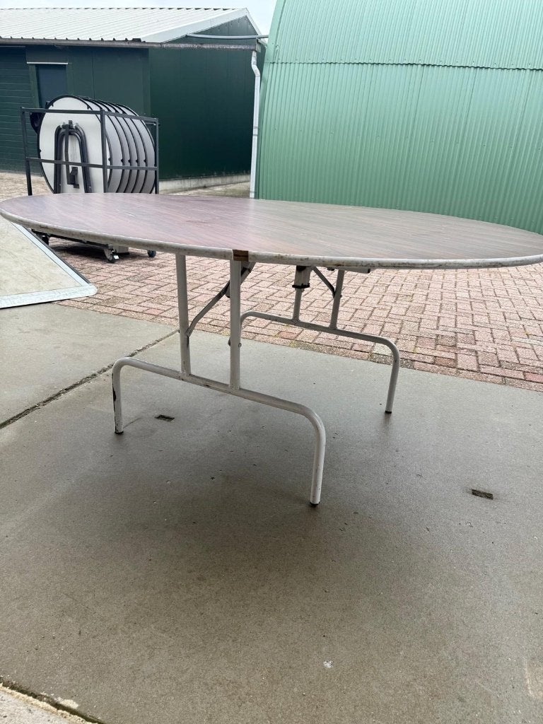 13 ronde klaptafels 150cm, Enlèvement, Utilisé, 100 à 150 cm