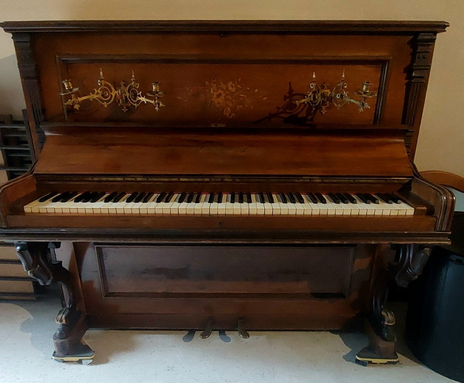 Antieke piano Schiedmayer & Söhne, Stuttgart, Muziek en Instrumenten, Piano's, Ophalen, Piano