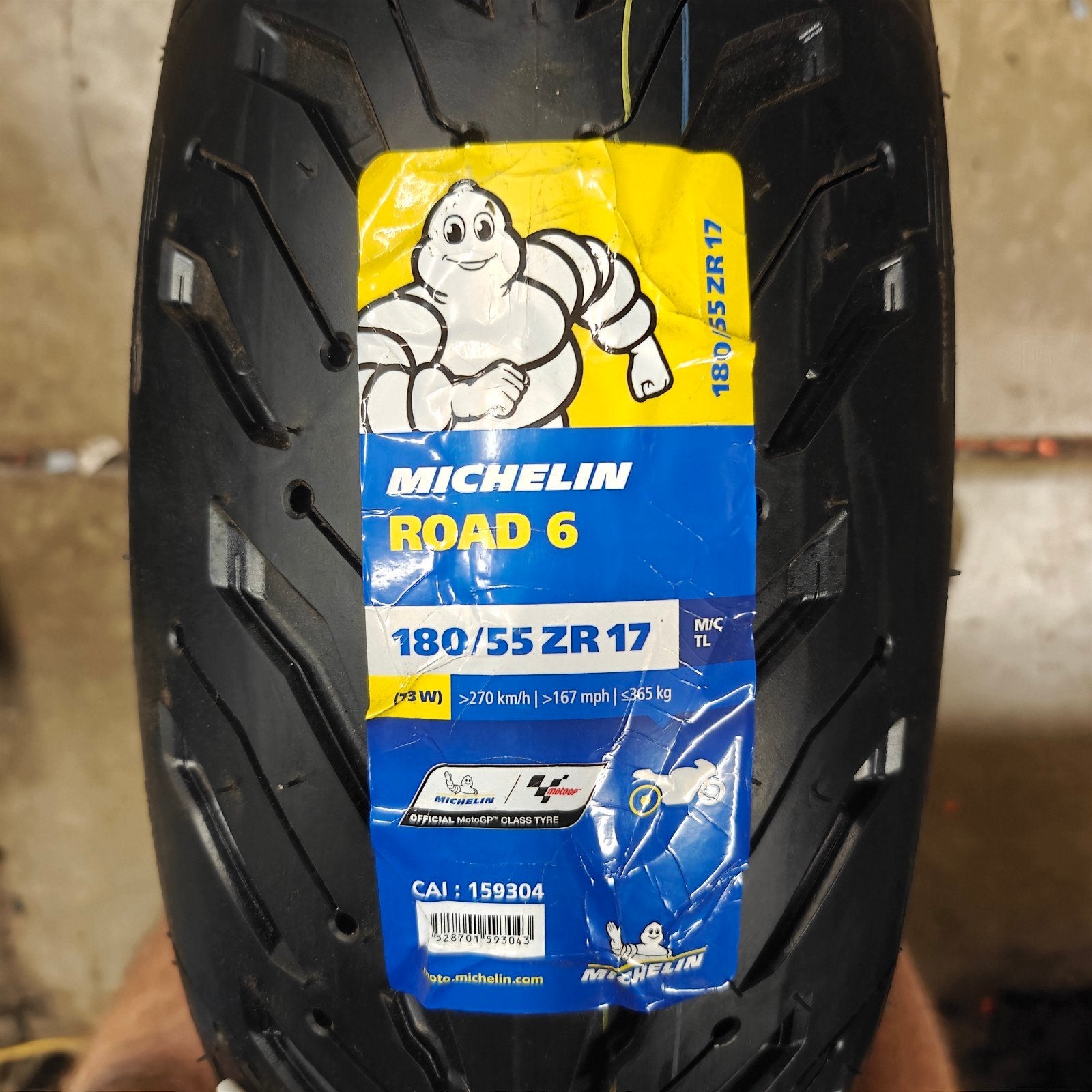 180/55 ZR17 73W  Michelin Road 6, Motoren, Ophalen