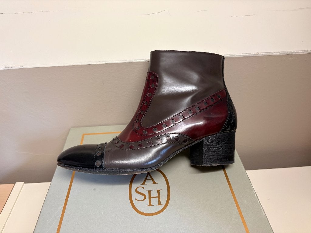 Lederen enkellaarsjes, Vêtements | Femmes, Comme neuf, Boots et Botinnes, Noir, Envoi
