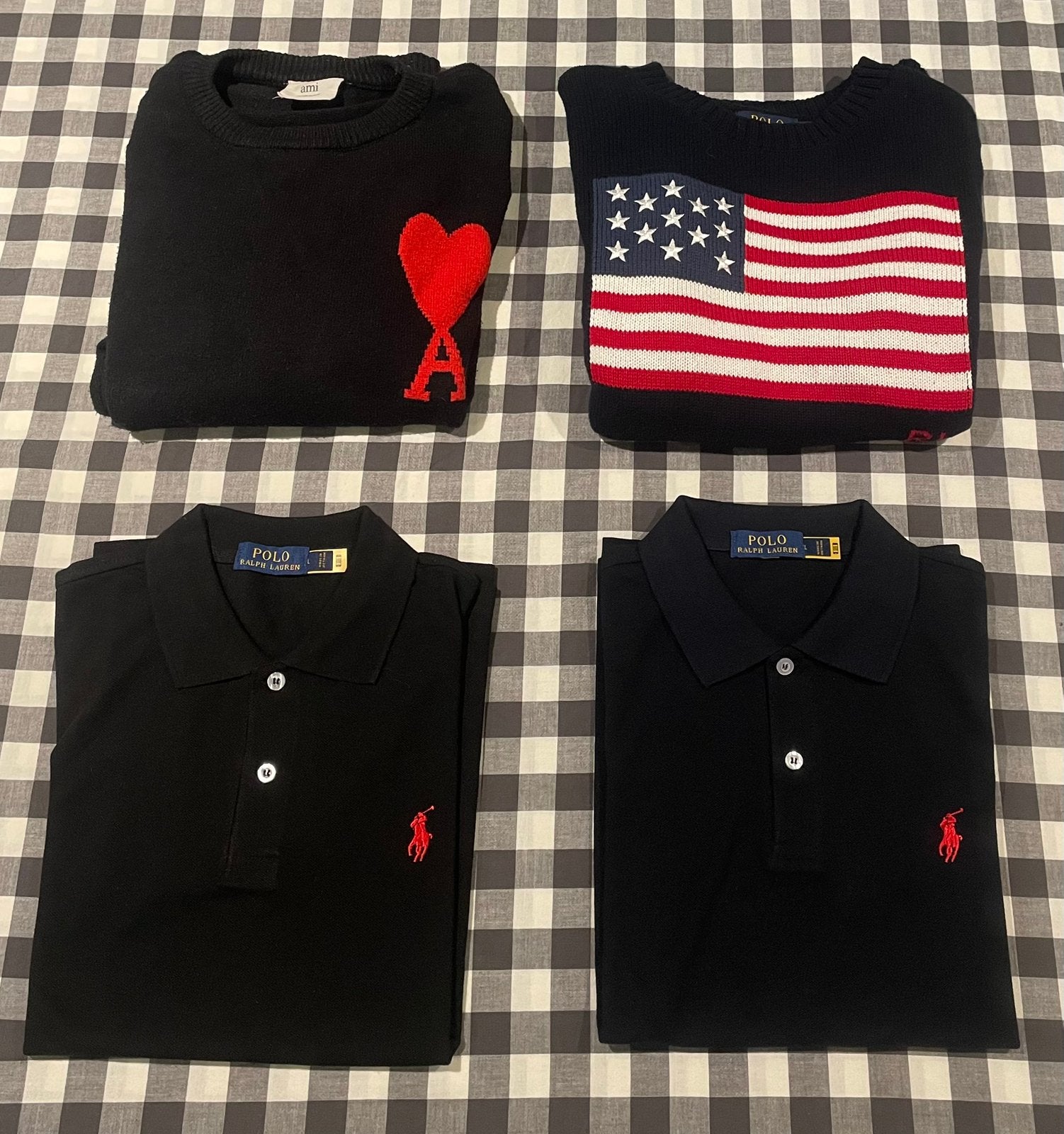 Ralph Lauren truie en polo’s en ami paris trui, Verzenden, Zo goed als nieuw, Maat 48/50 (M)