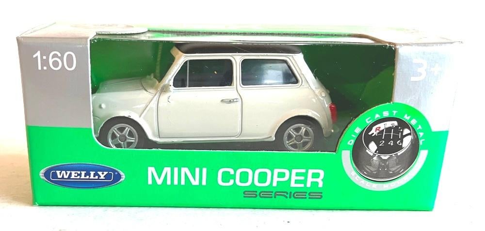 Mini Cooper wit met zwart dak Welly / Nex., Ophalen of Verzenden, Zo goed als nieuw, Auto