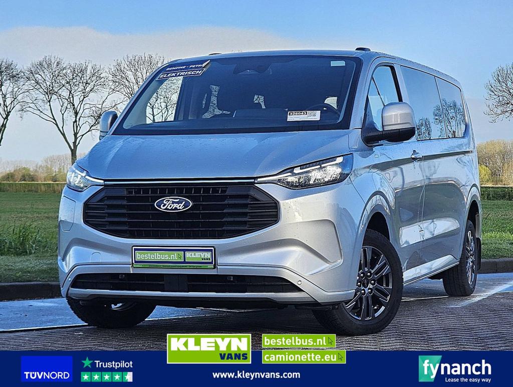 Ford TRANSIT CUSTOM 2.5 PHEV 9-Persoons!, Auto's, Automaat, Bedrijf, Ford, Zilver of Grijs