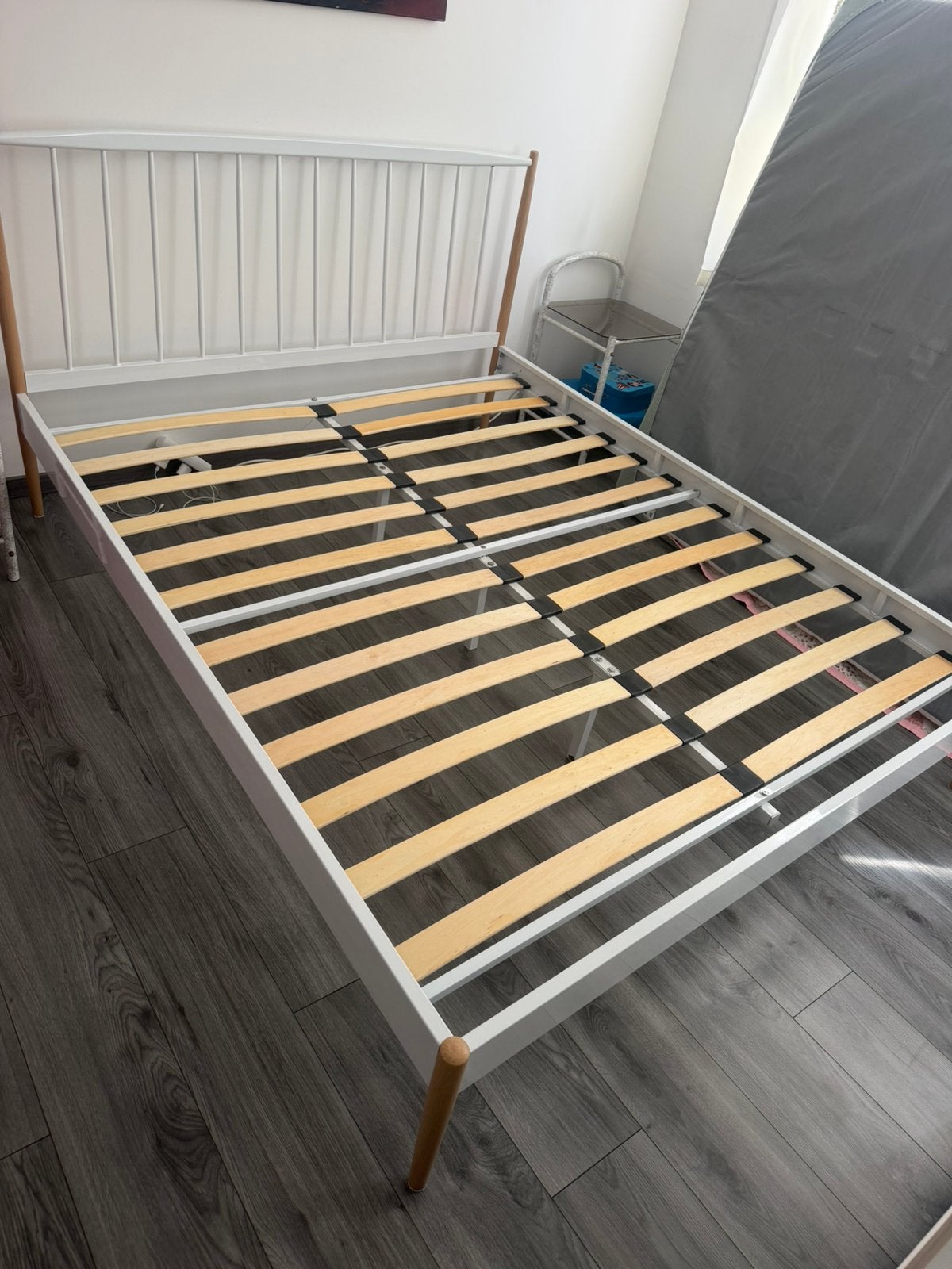 Tweepersoonsbed, Huis en Inrichting, Ophalen, Zo goed als nieuw, Wit