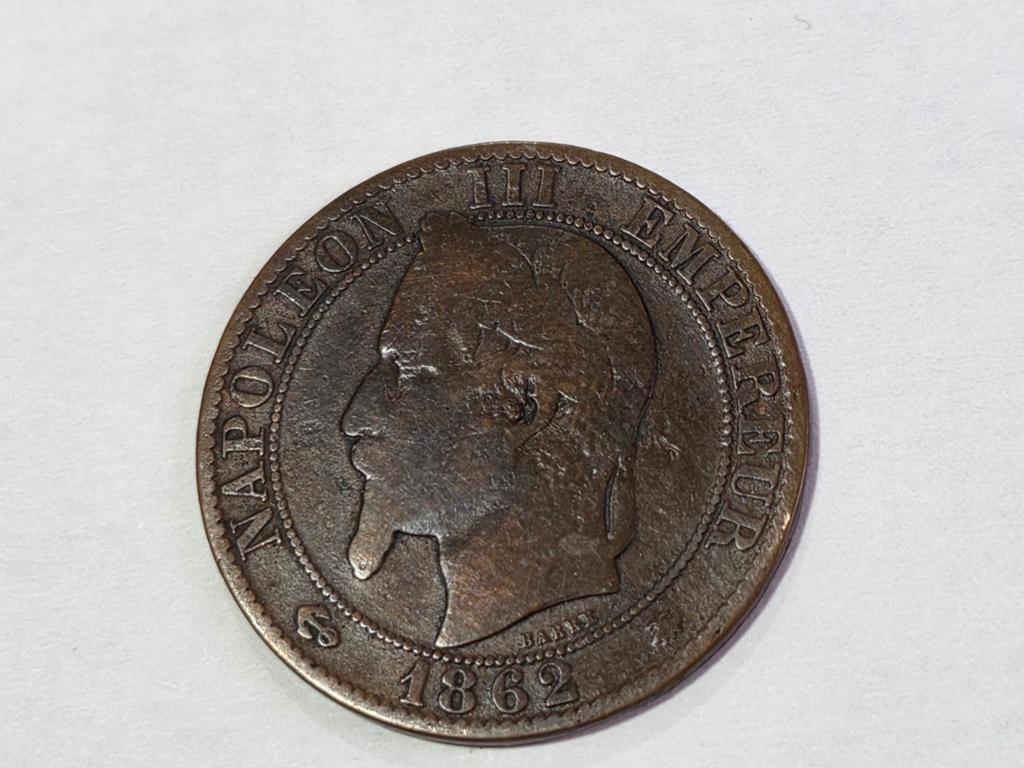5 cent 1862a Frankrijk, Postzegels en Munten, Munten | Europa | Euromunten, Ophalen of Verzenden, Frankrijk, 5 cent