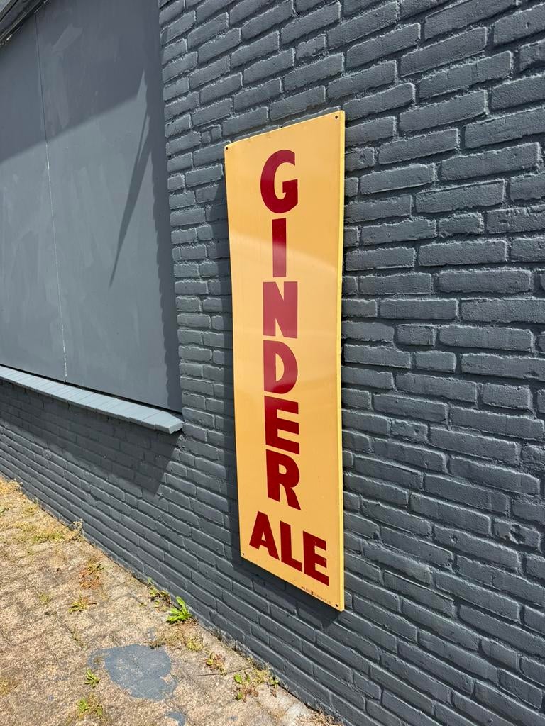 Ginder Ale oud reclamebord 1976, Verzamelen, Merken en Reclamevoorwerpen, Ophalen, Gebruikt, Reclamebord