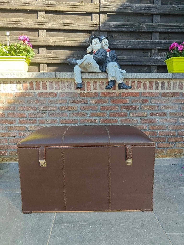Leren opbergkist, Ophalen, Gebruikt, Minder dan 50 cm, 75 tot 100 cm