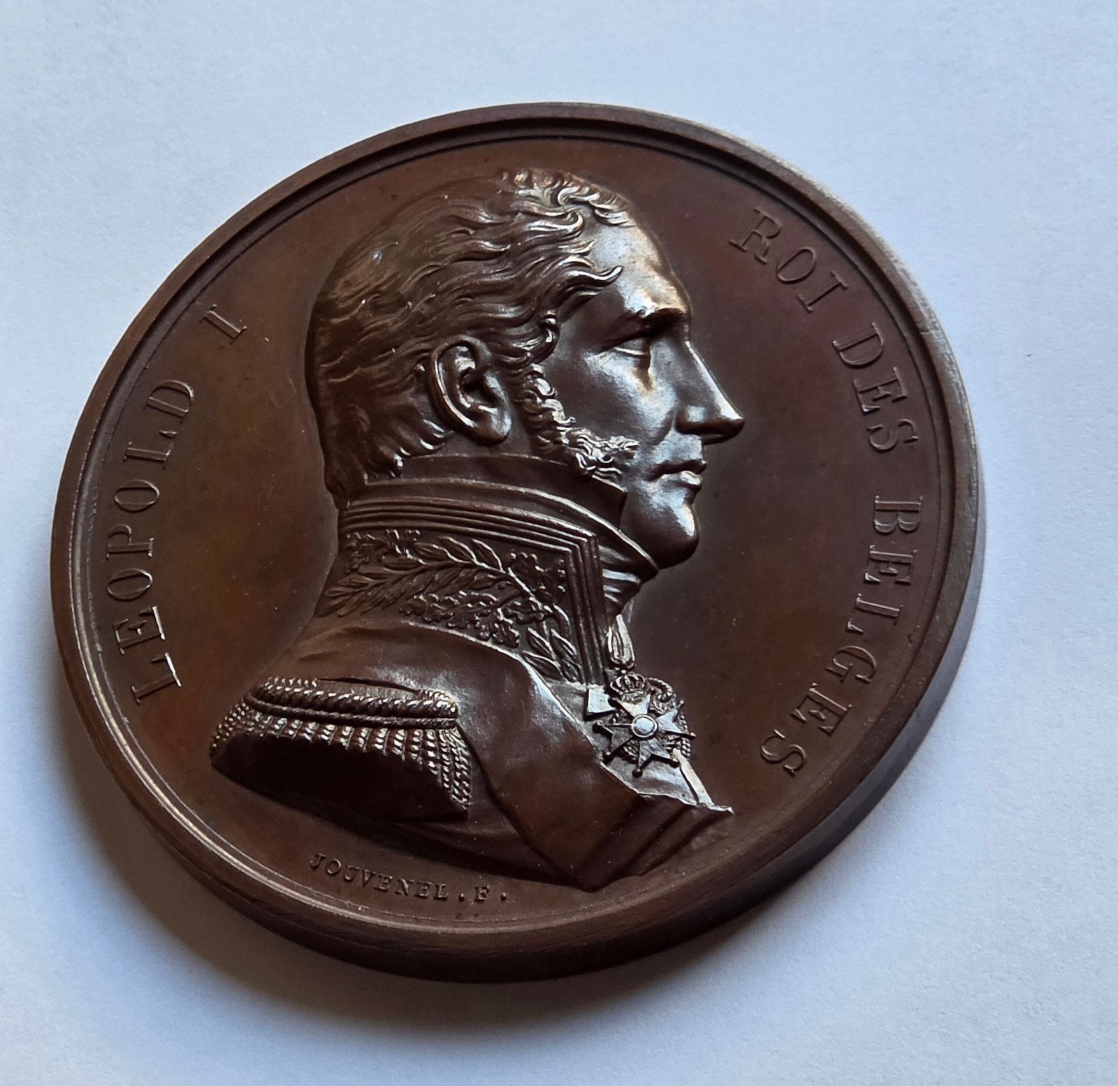 Medaille Leopold I  ( Jouvenel ) "donné par le Roi ", Ophalen of Verzenden