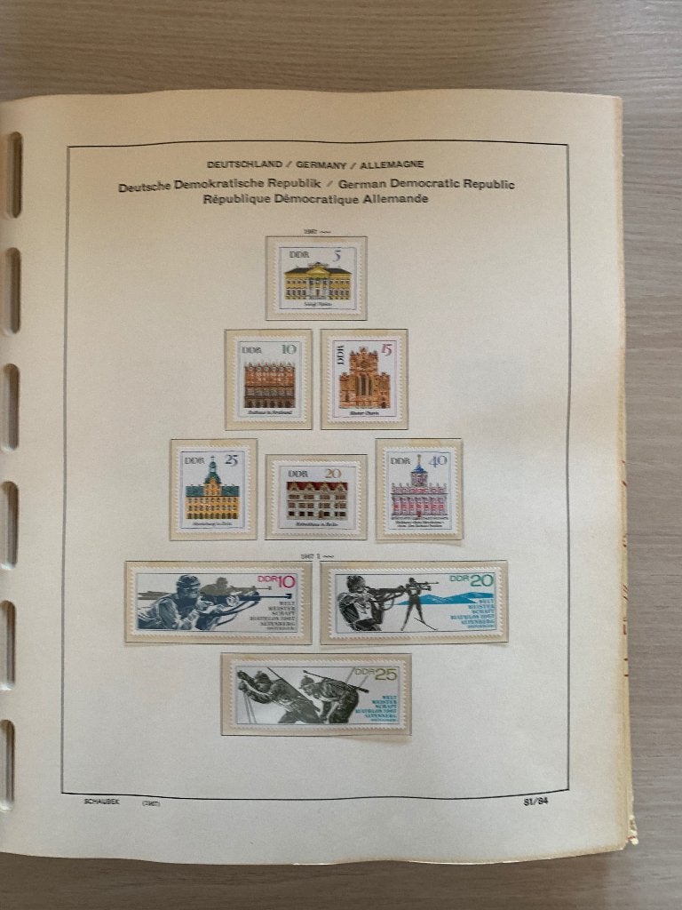 Timbres DDR collection complète 1967 a 1974, Neuf, Enlèvement ou Envoi, Gomme originale, Non oblitéré