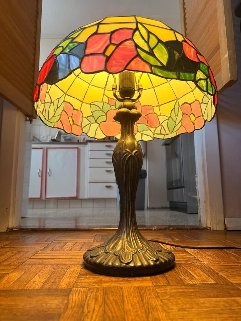 Superbe lampe de table style Tiffany, Enlèvement