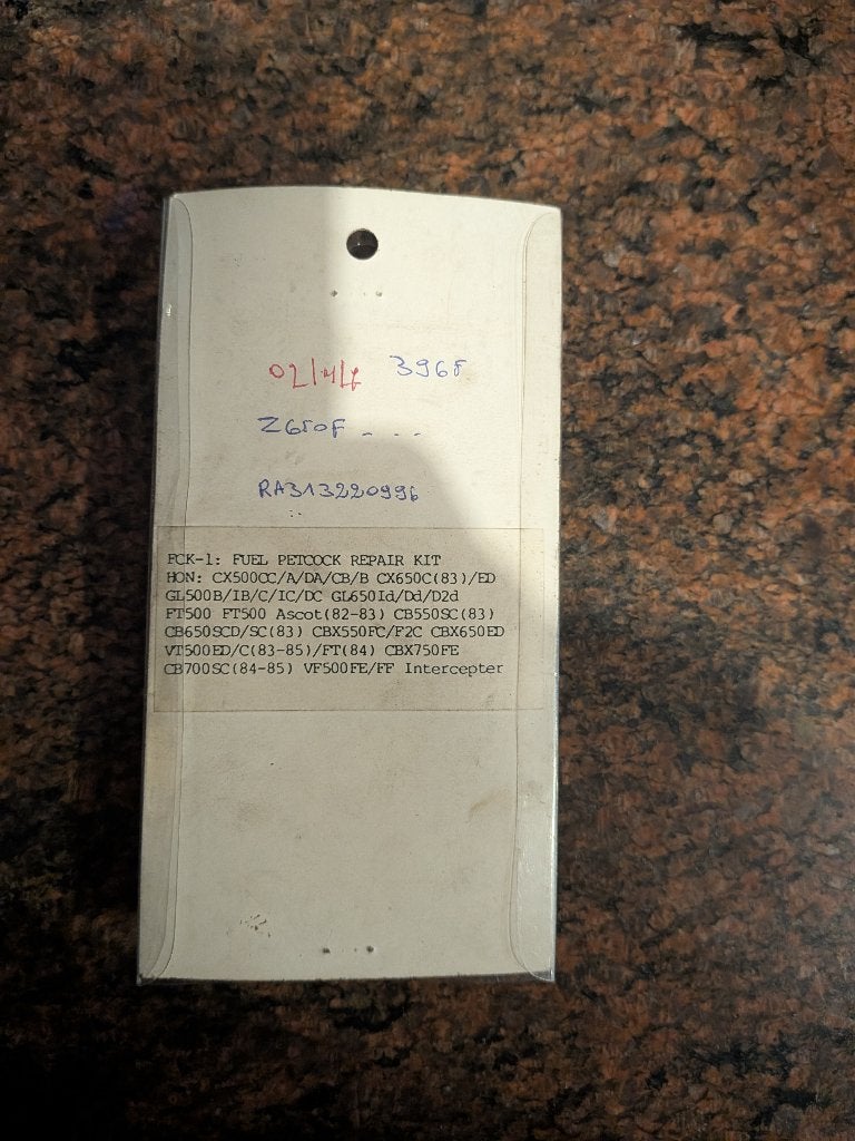 Reparatieset voor benzinekraan Z650F-CX500-GL500-..., Motoren, Ophalen, Nieuw