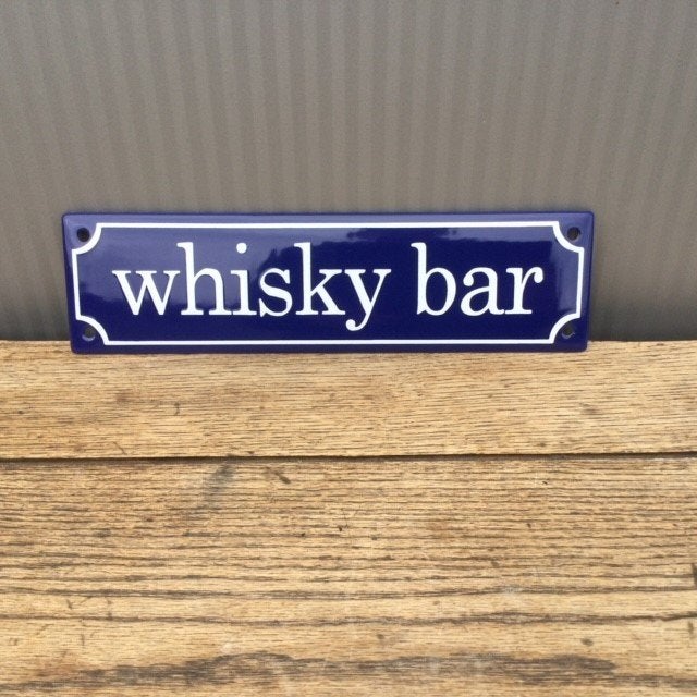 Emaille bordje WHISKY BAR, Verzamelen, Ophalen of Verzenden, Zo goed als nieuw