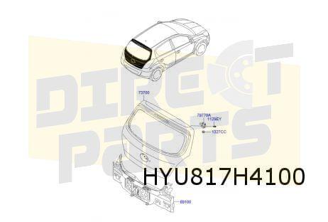 Hyundai	i20 achterklep (zonder wisser) (1/09-6/12) Origineel, Neuf, Arrière, -, Haillon arrière