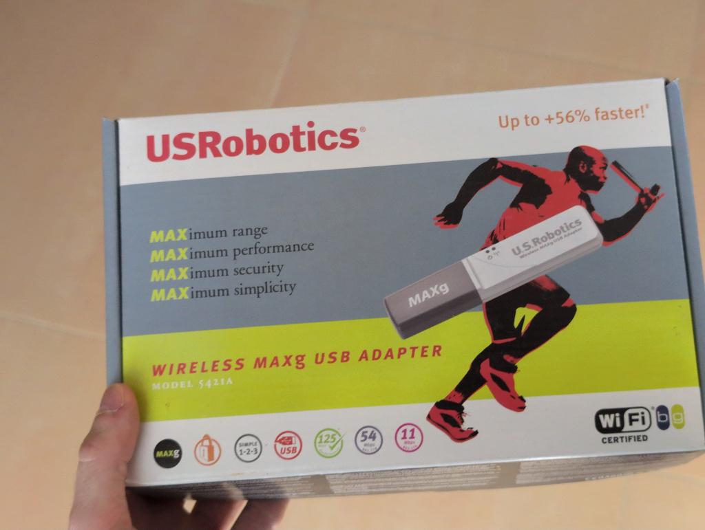USRobotics Wireless MAXg USB adapter 542IA [vintage], Ophalen of Verzenden, Zo goed als nieuw, U.S. Robotics