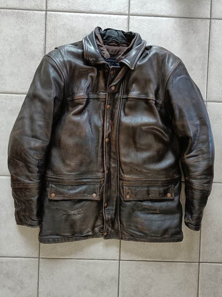 Leren motorjas Soubirac, Motoren, Ophalen of Verzenden, Tweedehands, Heren, Jas | leer