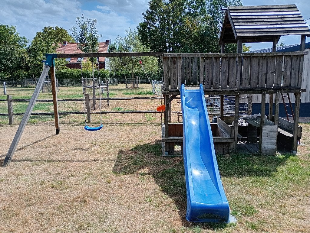 Speeltoren schommel zandbak, Kinderen en Baby's, Speelgoed | Buiten | Speeltoestellen, Ophalen, Gebruikt, Schommel
