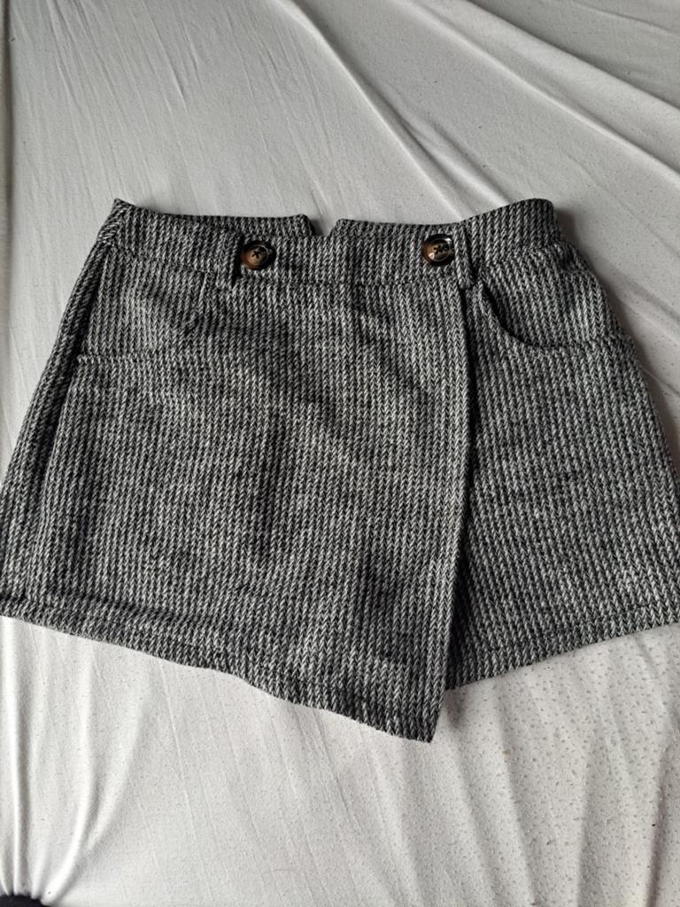 Korte broekrok, geruit, Kleding | Dames, Rokken, Ophalen, Maat 36 (S), Grijs, Boven de knie