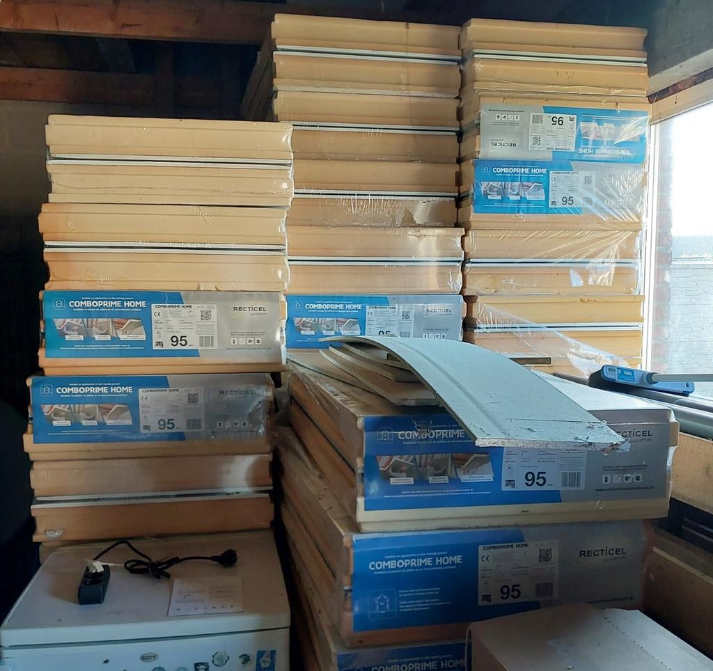 Nieuwe isolatie, 8 à 12 cm, Isolation de toiture, Enlèvement, Mousse rigide (PIR)