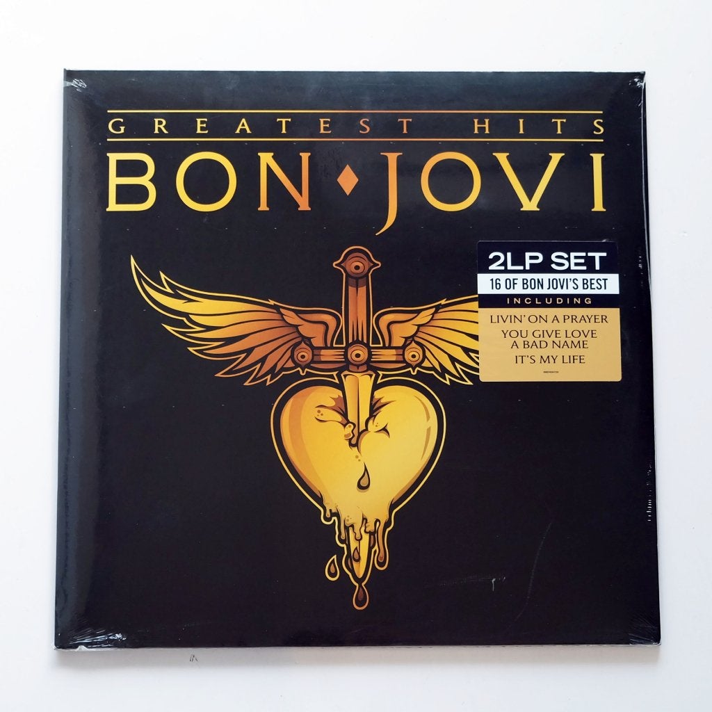 BON JOVI / 2lps.  greatest hits. 16 of bon jovi's best., Cd's en Dvd's, Vinyl | Hardrock en Metal, Ophalen of Verzenden, Dubbel-LP