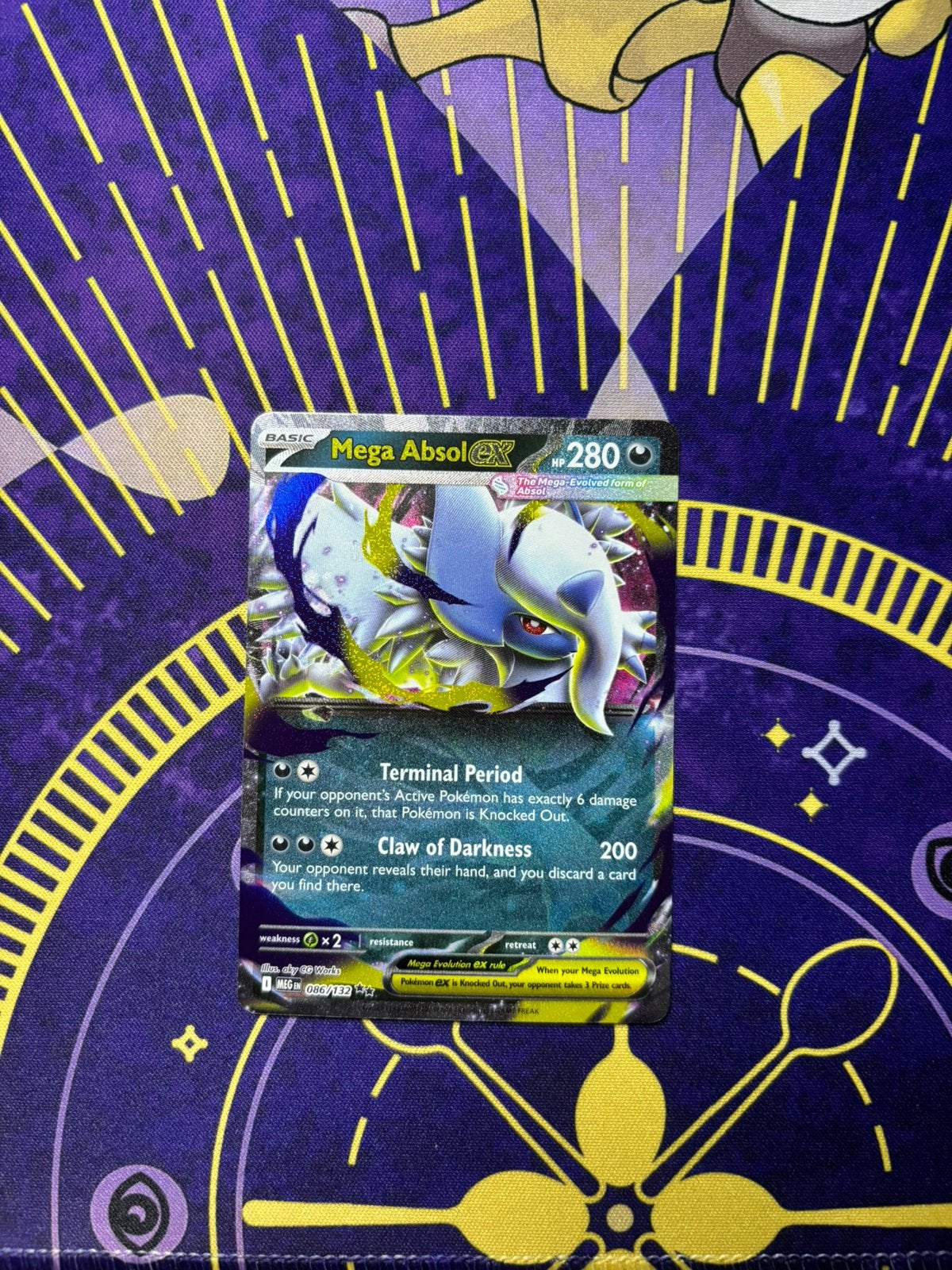 Pokemon Mega Absol ex Mega Evolutions, Ophalen of Verzenden, Nieuw, Losse kaart, Foil