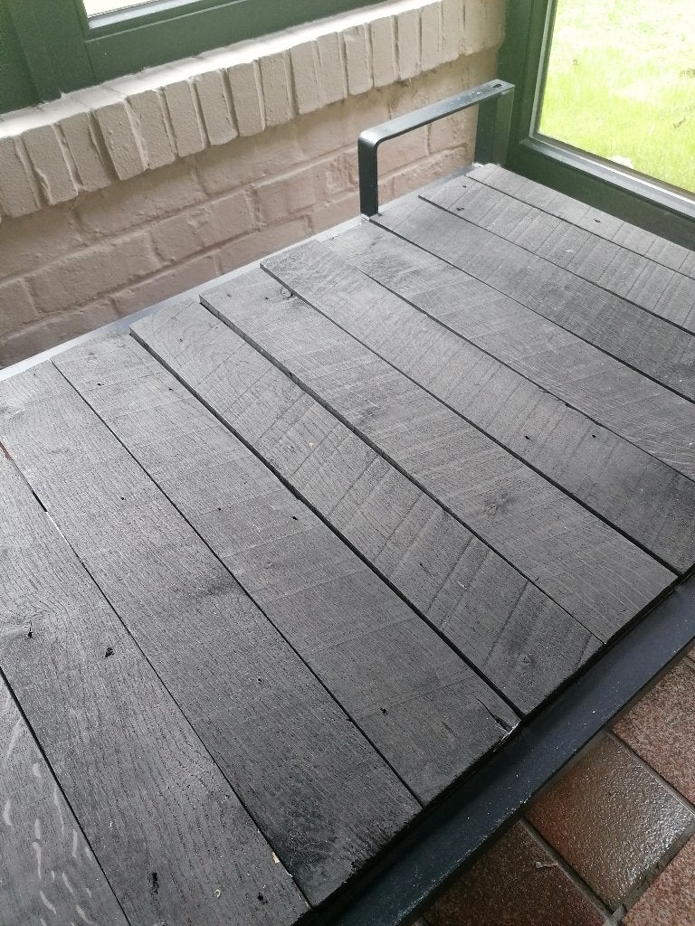 Lage industriële tafel, Antiek en Kunst, Ophalen