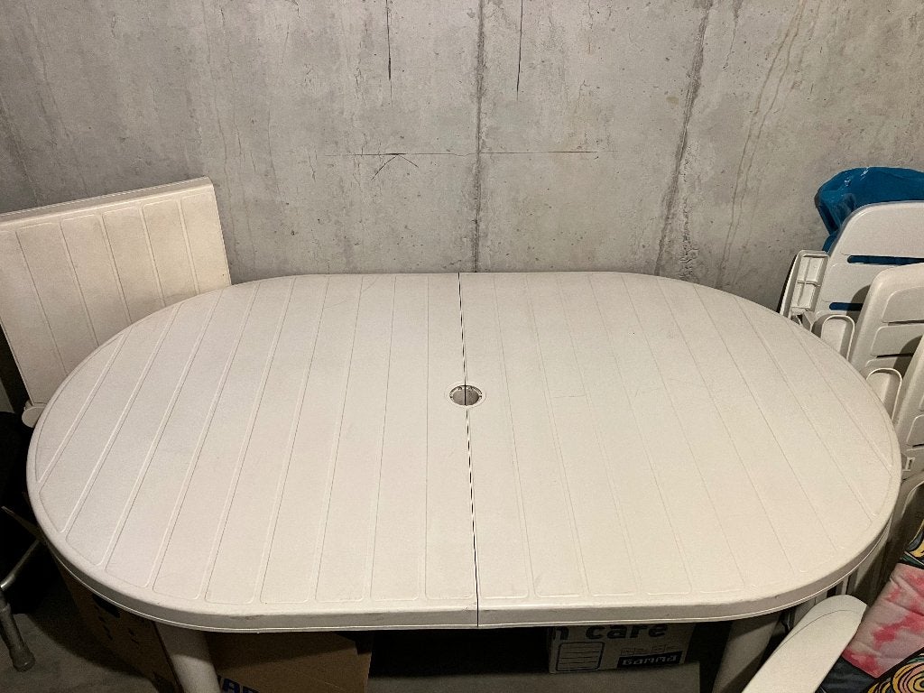 Terrastafel, Jardin & Terrasse, Tables de jardin, Enlèvement, Utilisé, Ovale, Synthétique