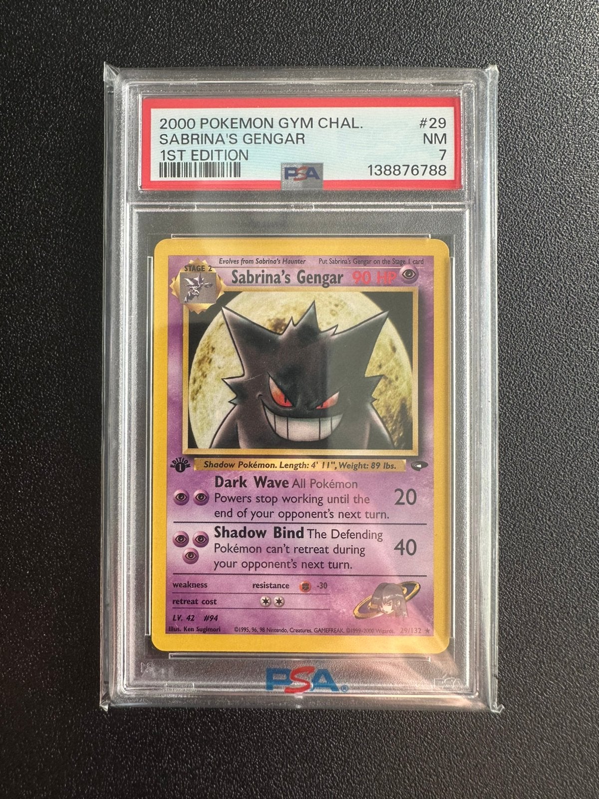 Sabrina’s Gengar 29 1st edition | Psa 7, Verzenden, Zo goed als nieuw
