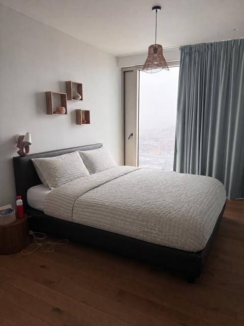 Boxspring te koop, Huis en Inrichting, Ophalen, Gebruikt, Bruin, 210 cm