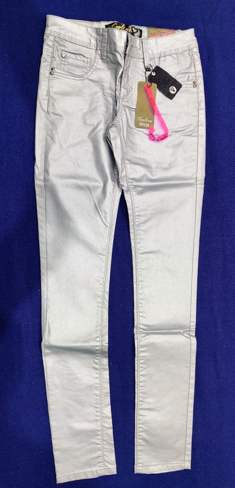 Pantalon skinny métallisé gris clair de la marque Coolcat ta, Enlèvement ou Envoi