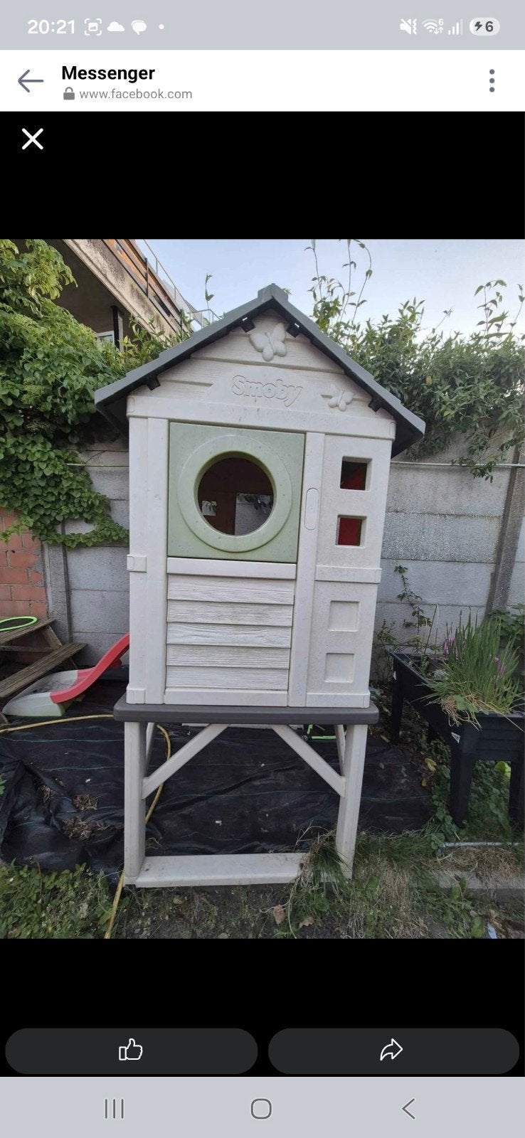 Smoby speelhuisje met glijbaan, Dieren en Toebehoren, Ophalen