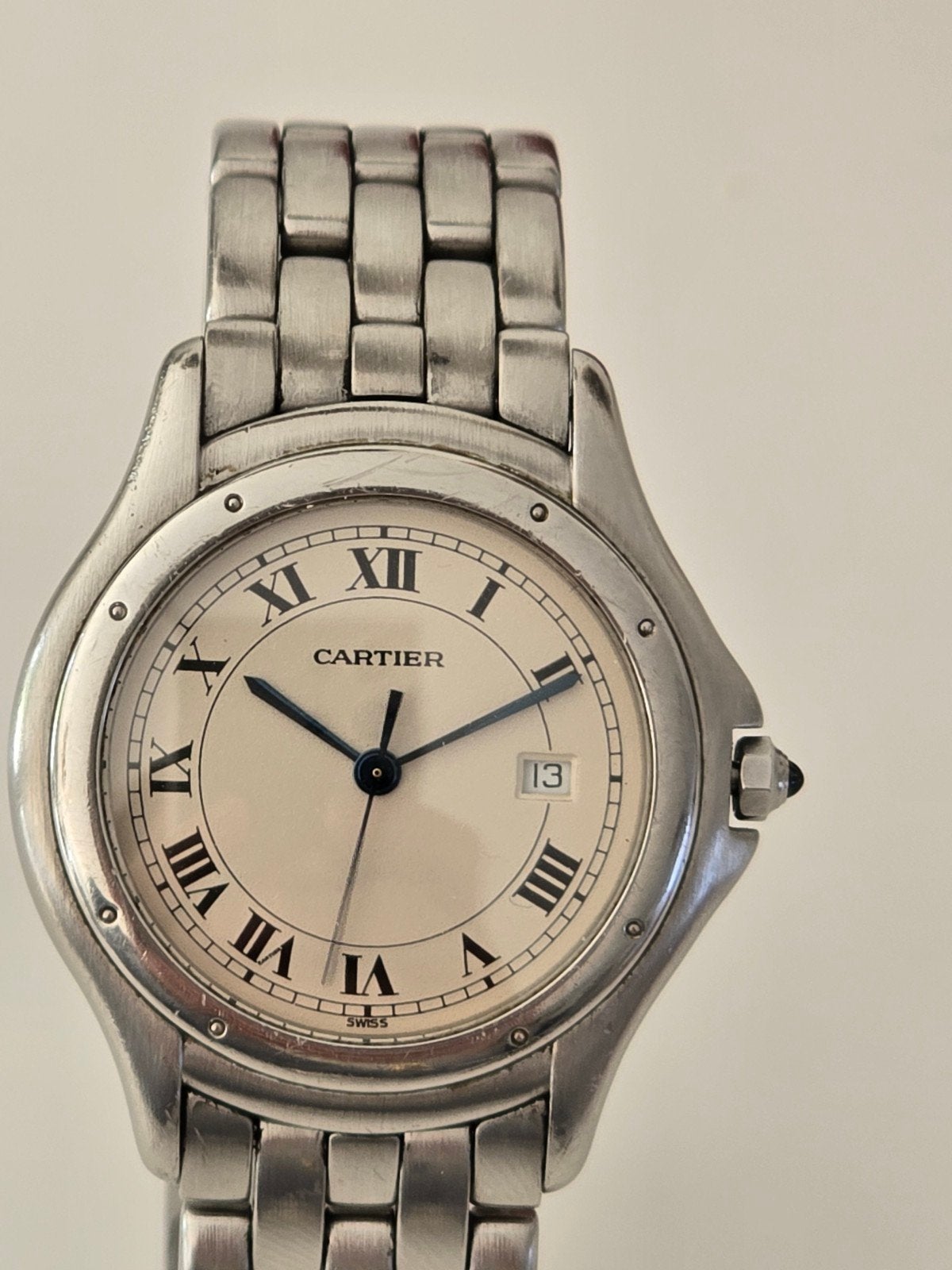 Montre Cartier Panthère Cougar, Montre-bracelet, Autres marques, Enlèvement ou Envoi, Acier