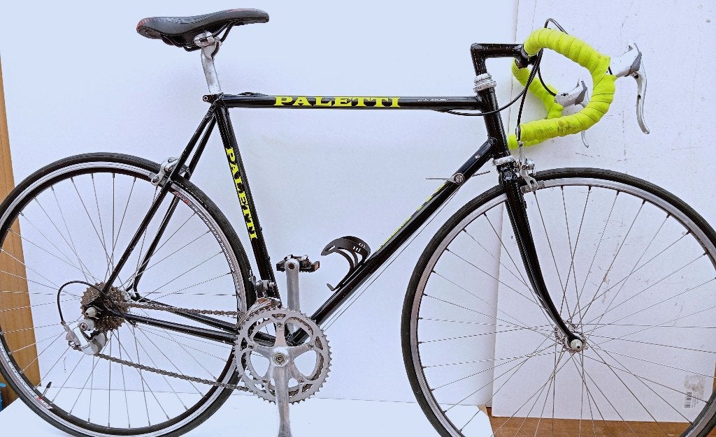 LUCIANO PALETTI ITALIAANSE KOERSFIETS GEPANTOGRAVEERD, Ophalen, Gebruikt, 53 tot 57 cm, 10 tot 15 versnellingen