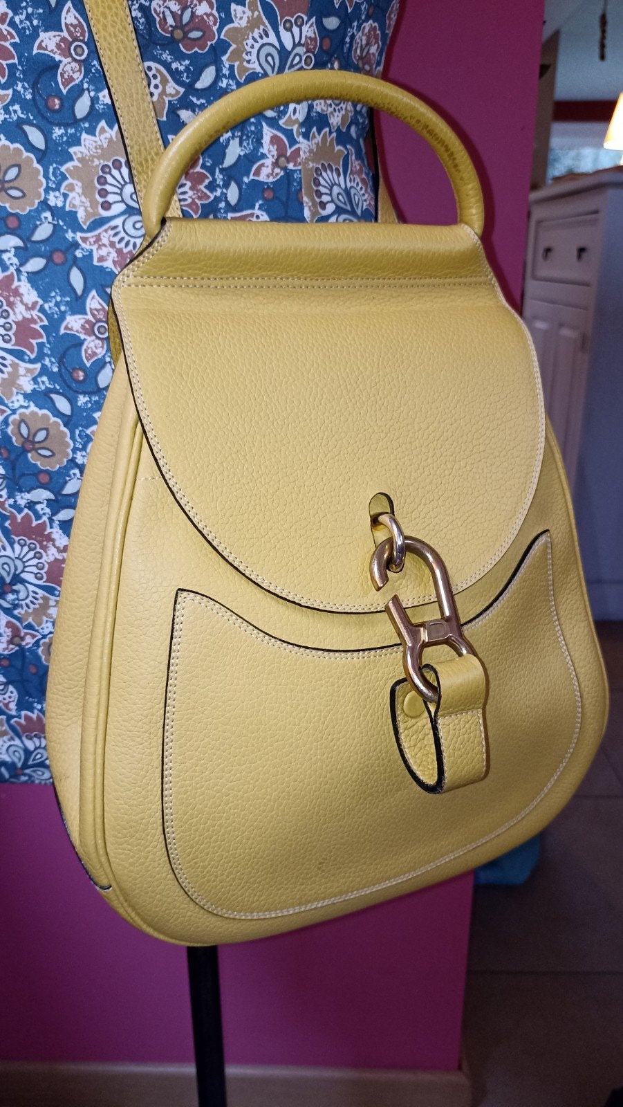 Sac à main Duchâteau en cuir jaune, Bijoux, Sacs & Beauté, Autres marques, Cuir, Comme neuf, Jaune