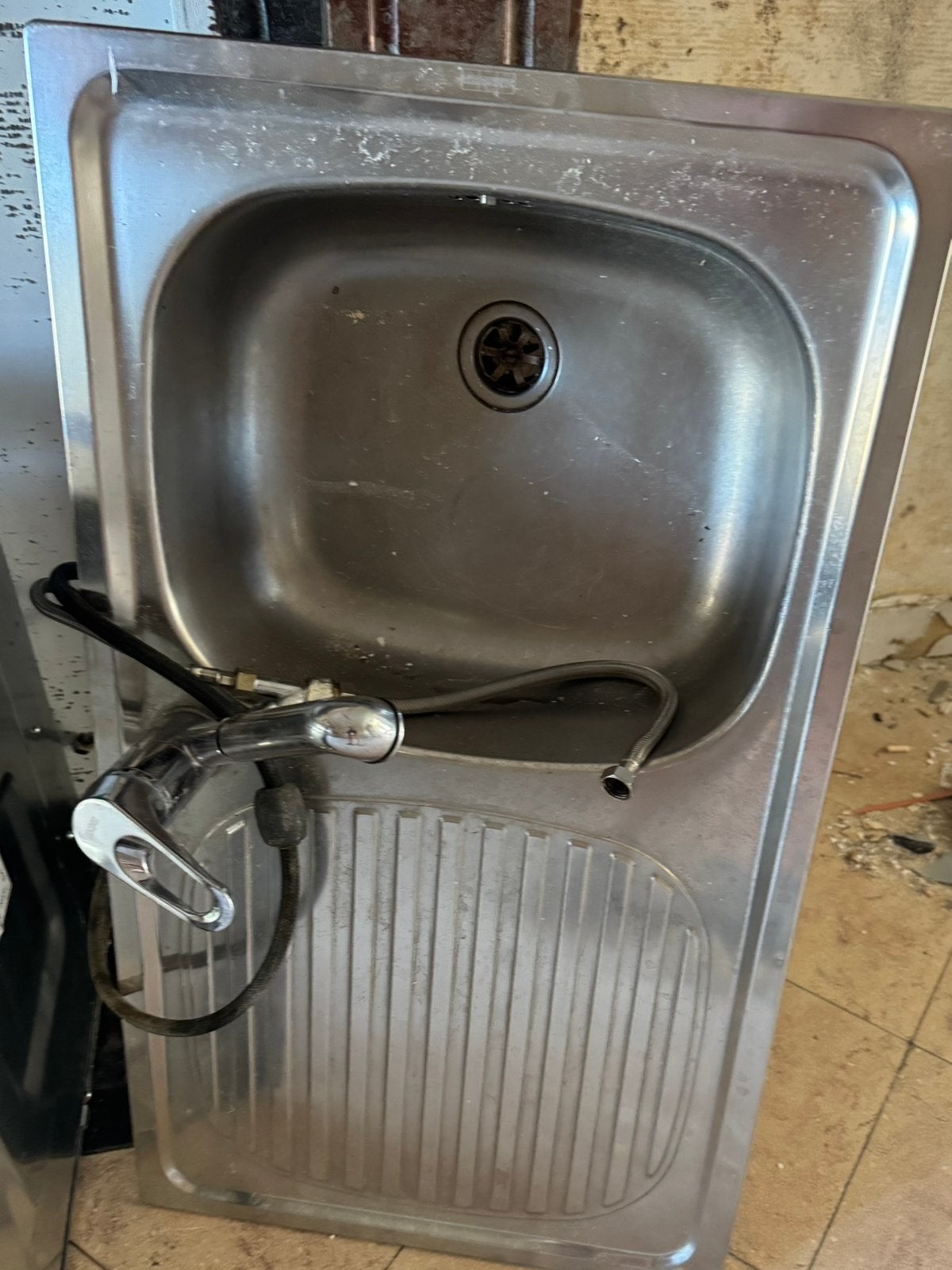 Spoelbak met kraan, Huis en Inrichting, Keuken | Keukenelementen, Ophalen, Gebruikt, 50 tot 100 cm, Minder dan 100 cm
