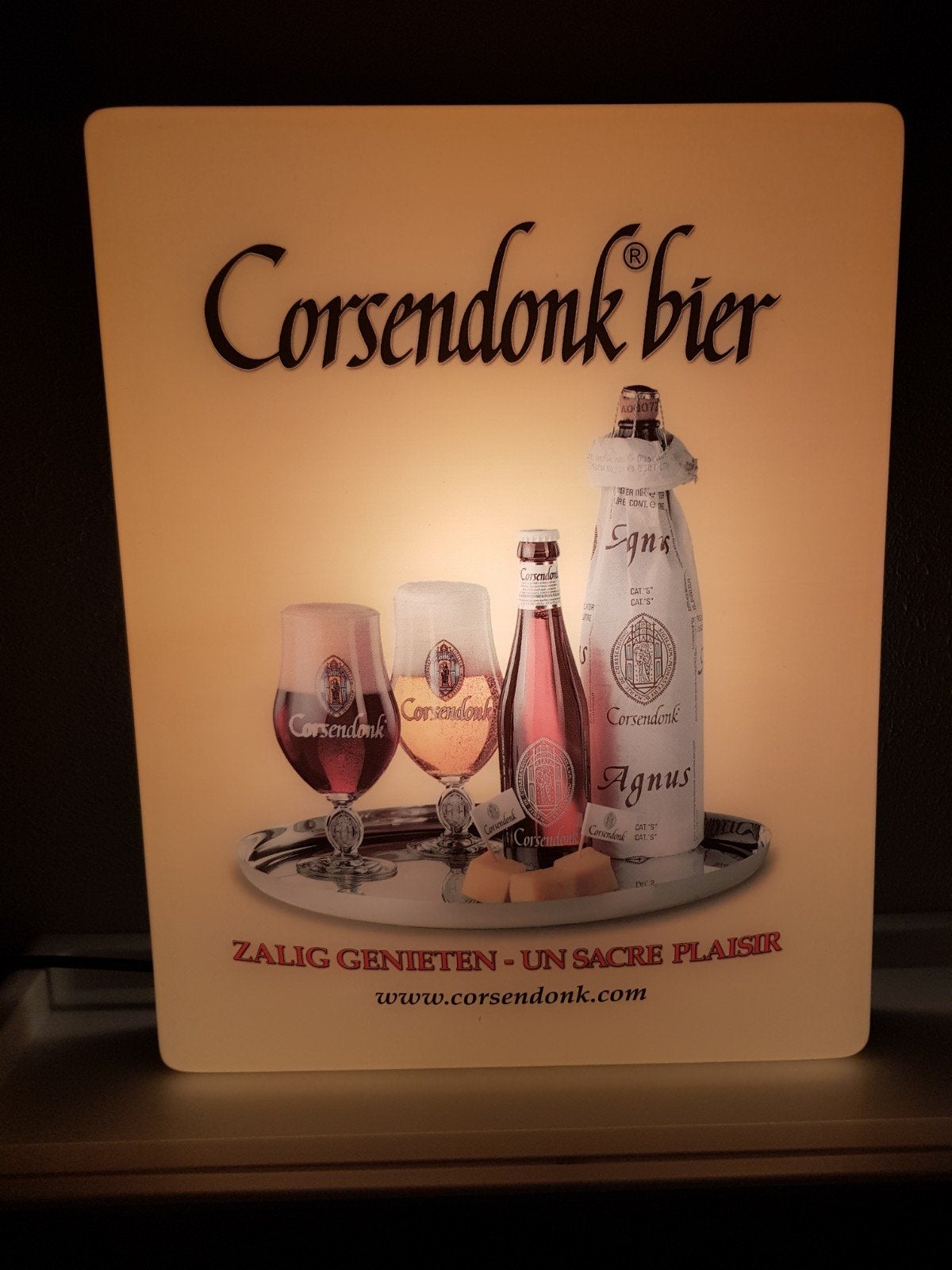 reclameverlichting corsendonk bier, Ophalen