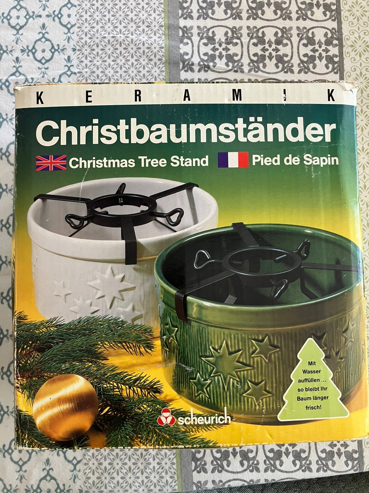 Kerstboom standaard in keramiek Scheurich, Diversen, Kerst, Ophalen, Zo goed als nieuw