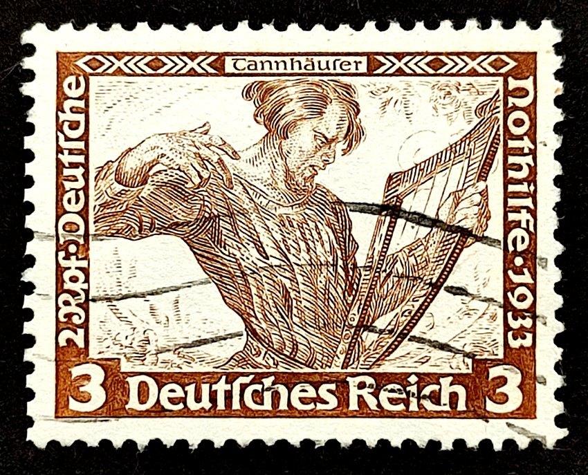 Deutsches Reich: WAGNER "Tannhauser" 1933, Ophalen of Verzenden, Overige periodes, Gestempeld
