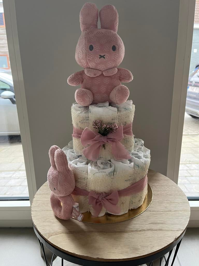 Pampertaart Nijntje roze, Kinderen en Baby's, Ophalen, Nieuw